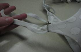 fraying bra strap