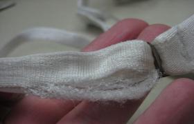 fraying bra strap