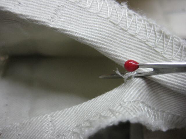 remove stitches from seat seam