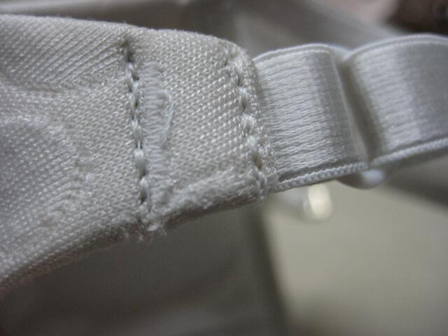 fraying bra strap