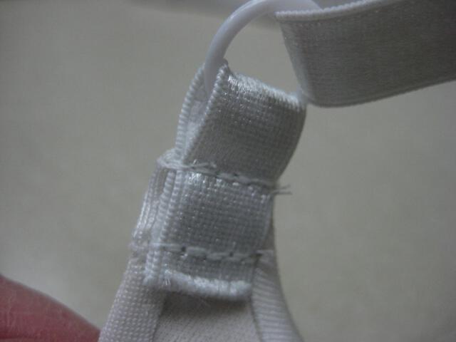 fraying bra strap